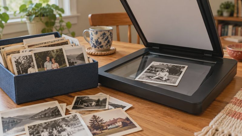 A Calm Workflow for Scanning Your Parents’ Old Photograph Boxes